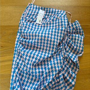 RHODE Asymmetrical Skirt in Pink and Blue